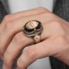 انگشتر نقره ترک وارداتی حسبی الله کد TU0054