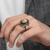 انگشتر نقره ترک وارداتی حسبی الله کد TU0054